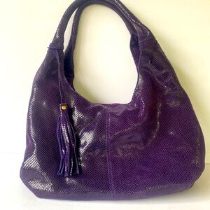 Large Purple leather Maxine handbag